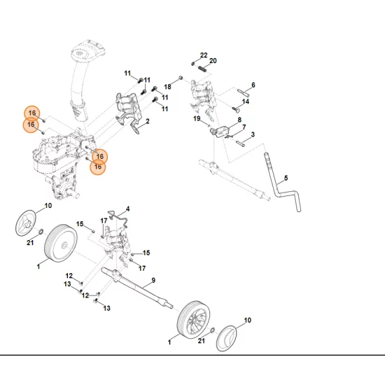 STIHL Glebogryzarka spalinowa MH445.0  Nakrętka sześciokątna M8 9212 260 1100